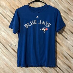Toronto Blue Jays Majestic Fan Gear MLB Baseball Youth T Shirt #19 Bautista
